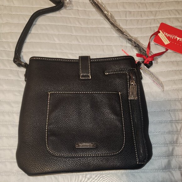 NWT~MONTANA WEST TRINITY RANCH~Hair On Cowhide CONCEALED CARRY Crossbody Purse - Picture 3 of 4